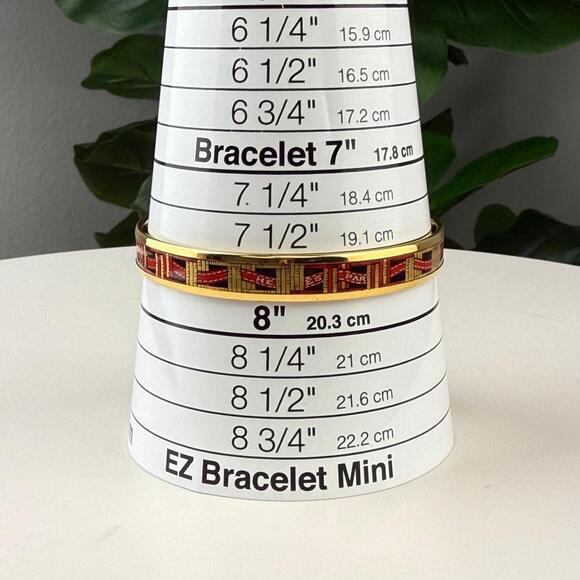 💎✨ Authentic Hermes Emailles Narrow Enamel Bangle 7 3/4 " - Picture 3 of 3